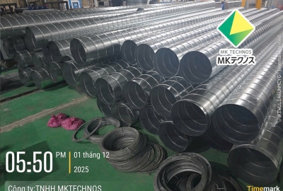 Ống tròn xoắn được sản xuất tại công ty TNHH MK TECHNKS