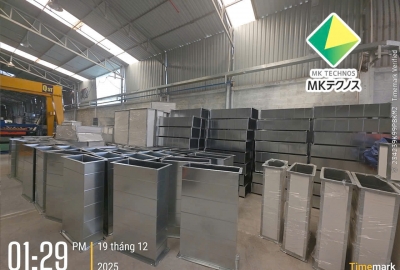 Toàn cảnh sản xuất ống gió tại xưởng MK Technos